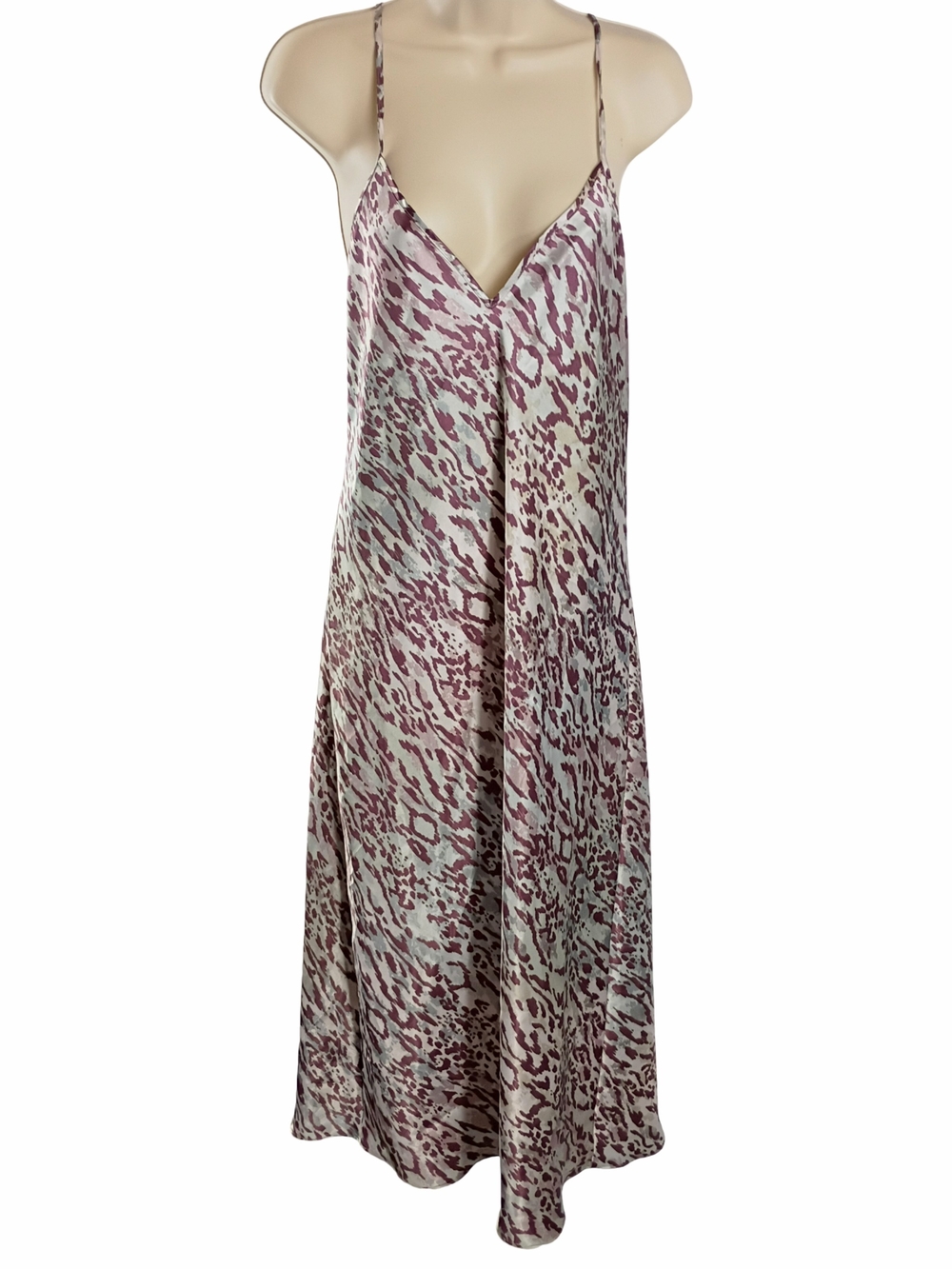 Silky Animal Print Lingerie in Mauve and Gray